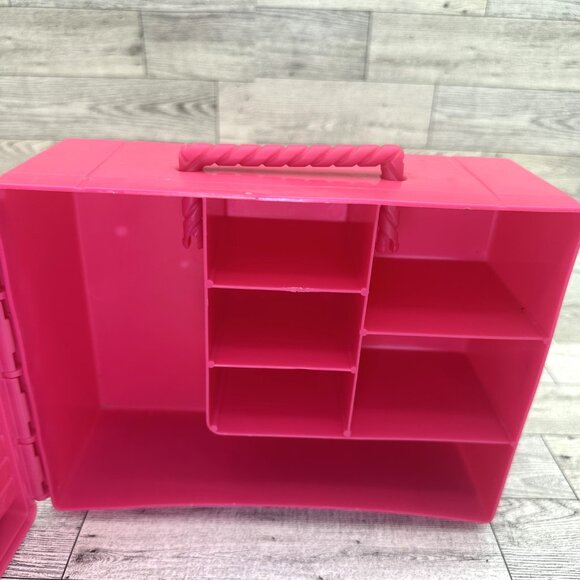 Vintage 1999 Mattel Small Barbie Pink Doll Trunk Carry Case - Picture 5 of 8